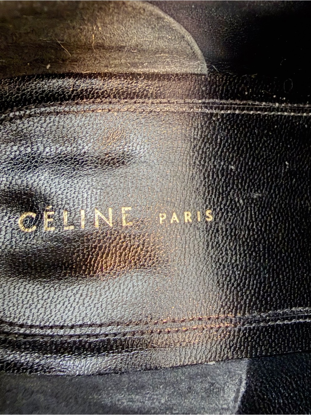 Celine Black Studded Leather Slip On Heel - Picture 6 of 8